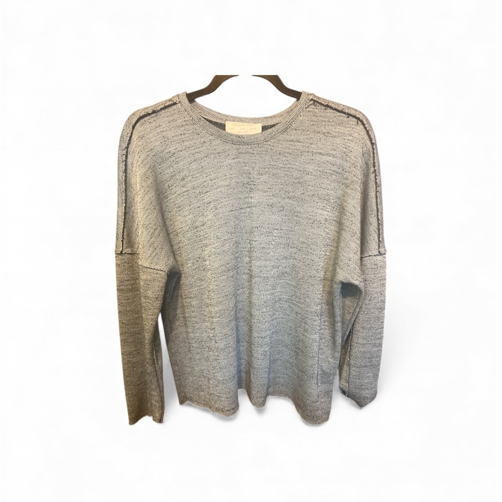 Zara Trafaluc Gray speckled Long Sleeve Sweater / T Shirt M